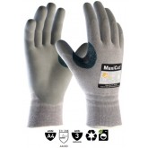 MaxiCut Seamless Knit Dyneema Shell, Gray Foam Nitrile Coated Grip Gloves - Extra Small